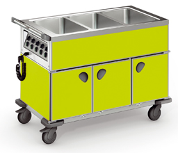 B.PRO Heated SAG Food serving trolley Yellow